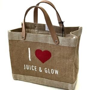 Apolis Global Citizen I love juice and glow NWT tote bag i ❤️ juice & glow